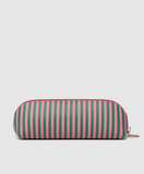 Louenhide Jayne Stripe Makeup Bag - Green/Bubblegum Pink