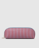 Louenhide Jayne Stripe Makeup Bag - Red/ Sky blue