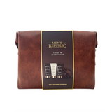 Men's Republic Grooming Kit in Soft Faux Leather Toiletry Bag - 4pc Body and Face Wash