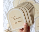 Arch Wooden Milestone Cards - Beige