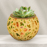 Puzzle Flower Pot - Elegant Green