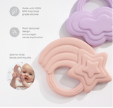 Silicone Teether 2pk - Star & Cloud