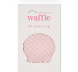 Waffle Cotton Shower Cap - Pink