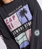 Foxwood New Vibe L/S Tee - Washed Black