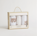 3 Pack Wash Cloths - Cuddly Bear