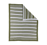 Chenille Blanket - Stripes Sage
