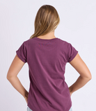 Foxwood Effortless Tee - Plum
