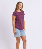 Foxwood Effortless Tee - Plum