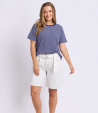 Foxwood Hutch Stripe Tee - Navy