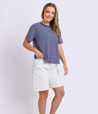 Foxwood Hutch Stripe Tee - Navy