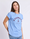 Foxwood Effortless Contrast Tee - Cornflower Blue
