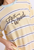Foxwood Classic Stripe Tee - Butter Stripe