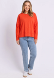 Foxwood Jayne Throw on Top - Grenadine