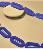 Wooden Chunky Necklace - Navy