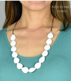 Teardrop Necklace - White