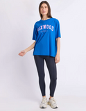 Foxwood Interval Outline Tee - Cobalt/ Neon Pink