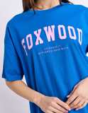 Foxwood Interval Outline Tee - Cobalt/ Neon Pink