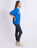 Foxwood Interval Outline Tee - Cobalt/ Neon Pink