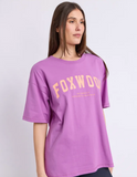 Foxwood Interval Outline Tee - Purple/ Orange