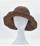 Foldable Sun Hat - Brown