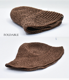 Foldable Sun Hat - Brown