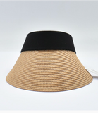 Adjustable Wide Brim Sun Visor - Camel