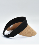 Adjustable Wide Brim Sun Visor - Camel