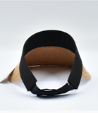 Adjustable Wide Brim Sun Visor - Camel