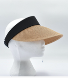 Adjustable Wide Brim Sun Visor - Camel