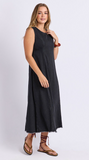 Foxwood Solene Denim Dress - Washed black