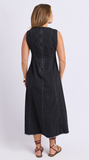Foxwood Solene Denim Dress - Washed black