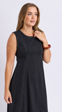 Foxwood Solene Denim Dress - Washed black