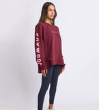 Foxwood Origin Crew - Burgandy W Pink