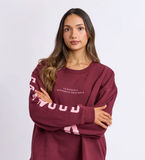 Foxwood Origin Crew - Burgandy W Pink