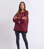 Foxwood Origin Crew - Burgandy W Pink