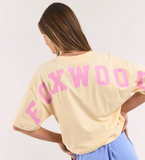 Foxwood Interval Tee - Pale Lemon/ Pink