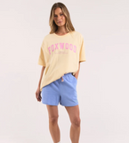 Foxwood Interval Tee - Pale Lemon/ Pink