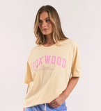 Foxwood Interval Tee - Pale Lemon/ Pink