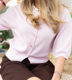 Foxwood Alex SSLV Cardigan - Ballerina Pink
