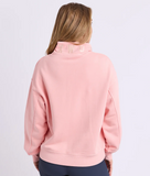 Foxwood College Pigment Zip Crew - Neon Peach