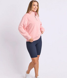 Foxwood College Pigment Zip Crew - Neon Peach