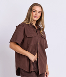Foxwood Daisy S/S Shirt - Chocolate