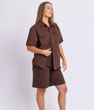 Foxwood Daisy S/S Shirt - Chocolate