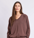 Foxwood Solace Vee Crew - Chocolate