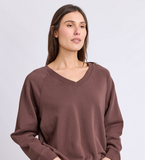 Foxwood Solace Vee Crew - Chocolate