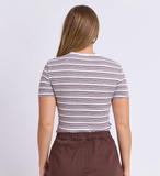 Foxwood Leona Rib Top - Chocolate