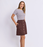 Foxwood Leona Rib Top - Chocolate