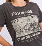 Foxwood Voyage Tee - Washed Black
