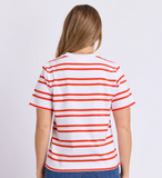 Foxwood Pure Stripe Tee - White