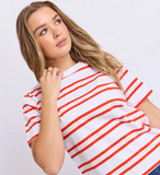 Foxwood Pure Stripe Tee - White